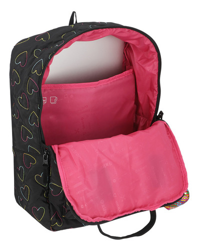 Mochila Unisex Notebook 5xt Corazones Negro Xtrem