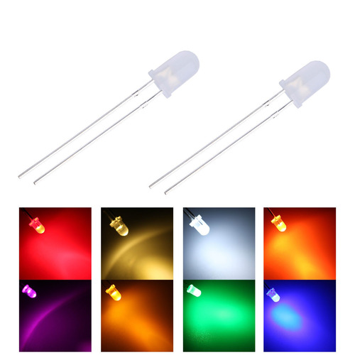 160pcs 8colors 5 M M Led Difusa Mezcla Azul Rojo Blanco Kit 