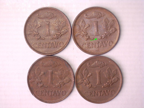 1 Lote 4 Monedas 1 Centavo 1971. Km 205. Variantes. 30