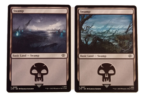 2 Cartas Magic Lord Of The Rings Swamp Land Mtg Lotr