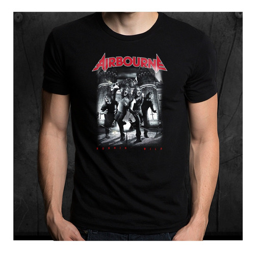 Remera Bandas Rock Airborne Runnin Wild