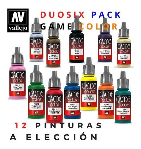 Acrílicos Vallejo Game Color - Súper Pack Xl (12 Unidades)