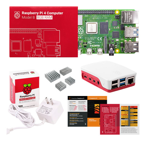 Raspberry Pi 4 B 8gb - Fuente Carcasa Oficial Disipador Kit