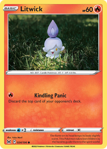 Litwick 24/196 Pokemon Card Lost Origin Sword & Shield