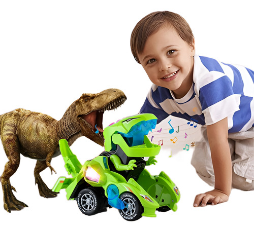 Juguete Dino-robot Con Luz Y Sonido