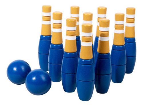 Li Juego De Bolos De Madera For Niños, Juguete For Niños