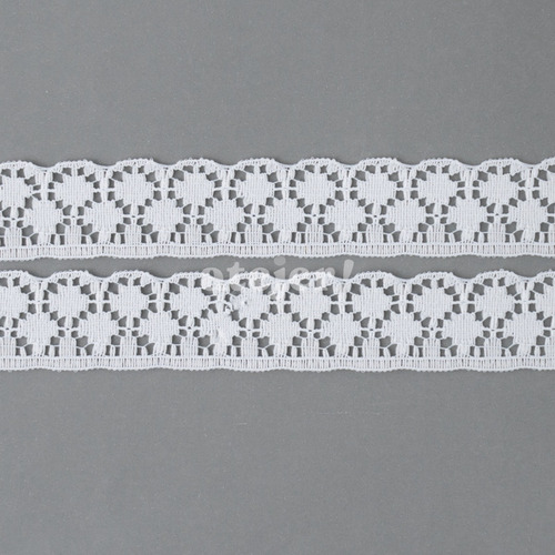 Imagen 2 de 4 de Puntilla De Nylon Norville Art 10202 17mm X 10 Metros Blanco