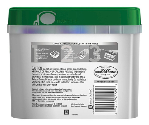 Cascade Platinum Detergente En Cápsulas P/ Lavavajillas 48pz