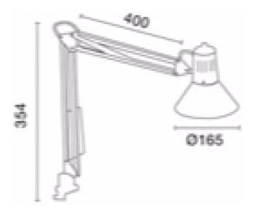 Imagen 2 de 10 de Lampara Tablero Con Morsa 220v Apta Led E27 Candil Manicuras
