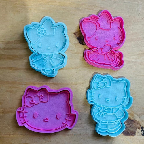 Set De 4 Cortantes Kitty Con Marcador 9 Cm Cookie Kutter