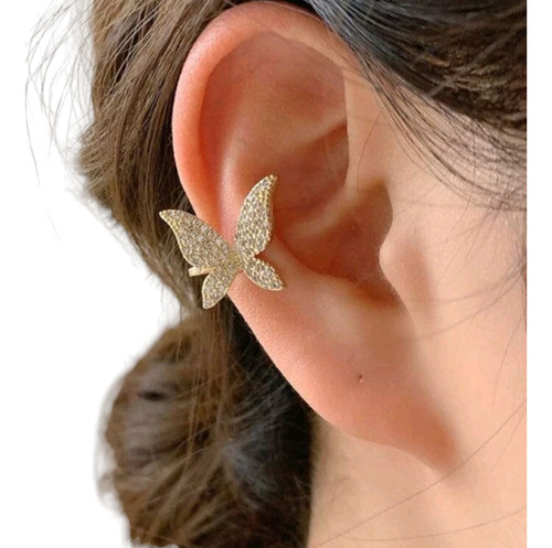 Earcuff Bello Y Delicado Baño De Oro 18k De Moda Tendencia