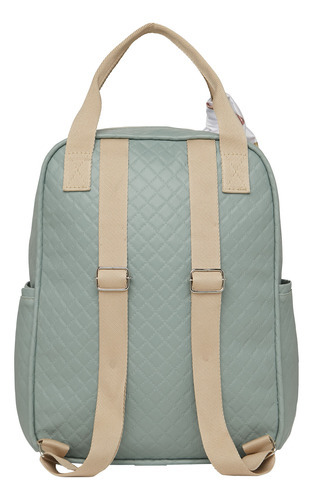 Mochila Maternidade Com Bolso Térmico Pirulitando Baby 646 Cor Verde-claro Desenho do tecido Verde