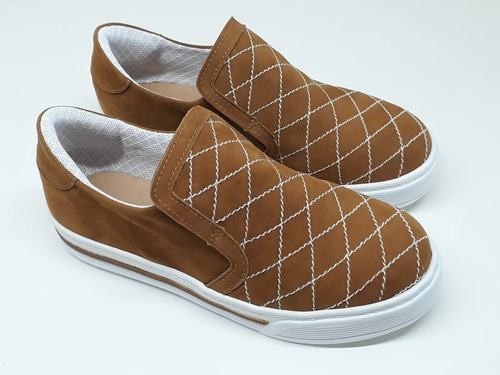 Imagem 4 de 5 de Tênis Feminino Slip On Iate Flatform Sola Alta Branca Casual
