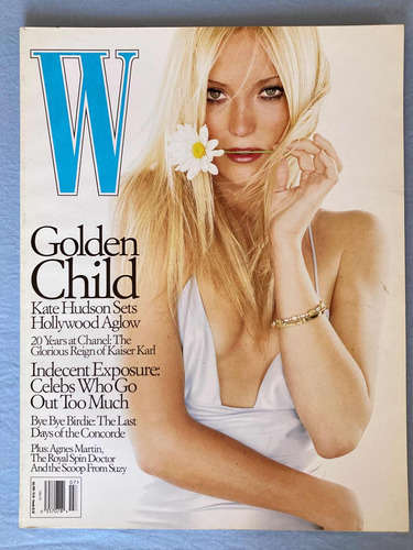 Revista W / Kate Hudson Julio 2003 Impecable