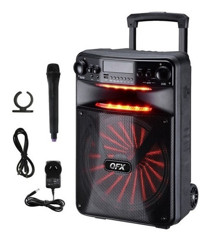 Parlante Portatil 12'' Karaoke Bt Usb Bateria Mic Inalambric