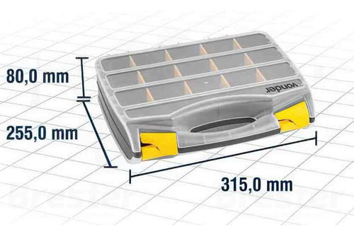 Organizador Plástico Parafusos Pesca Prego Carga 5kg Vonder Cor Transparente