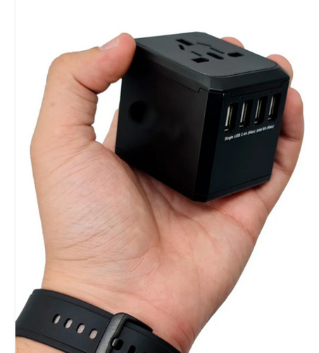 Adaptador De Tomada Universal Favix Com 3 Portas Usb, Compatível Com Eua, Europa E Mais De 150 Países, Bivolt, Compacto E Ideal Para Viagens