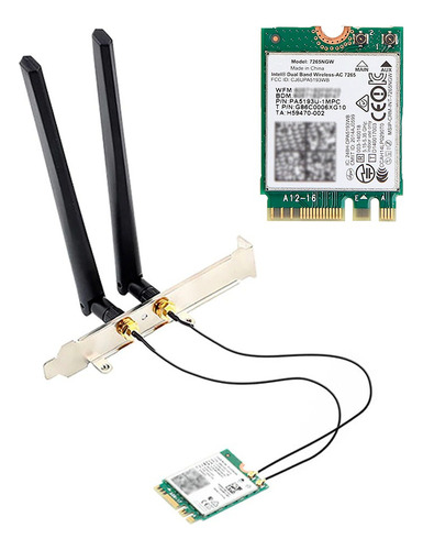 Kit Placa Wifi Bluetooth Escritorio Intel M.2 Wireless