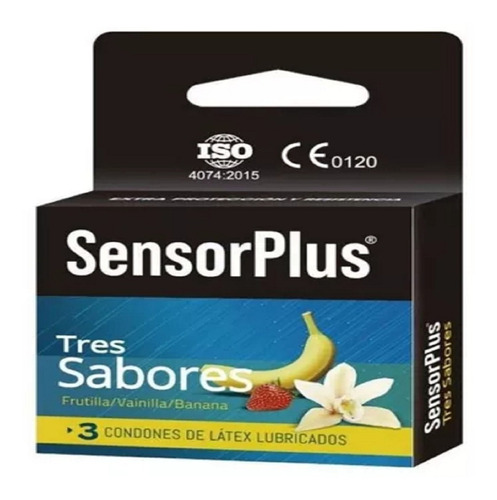  Preservativos Sensor Plus 3 Sabores