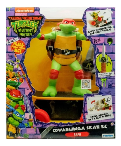 Tortuga Ninja Grande Raphael En Patineta Con Control 