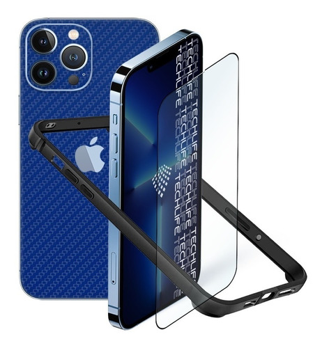 Funda Case Protector 360 Para iPhone 13 Pro Max Carbon Blue