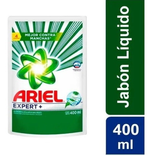 Jabon Liquido Para Ropa Expert Pouch Repuesto Ariel 400ml