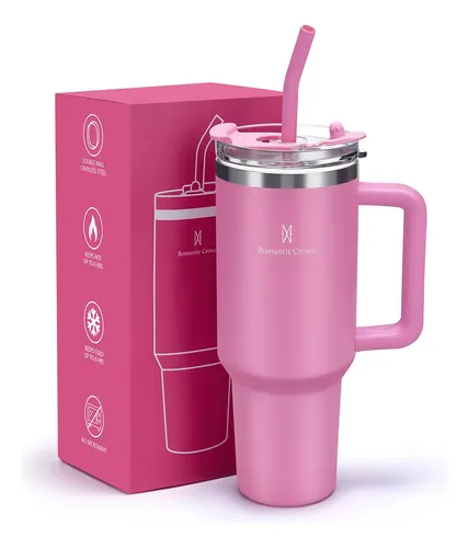 Copo Térmico Gigante 1,2l Inox com Tampa e Inox Canudo Cor Branco Cor Pura / Material Fosco - Miniatura 4