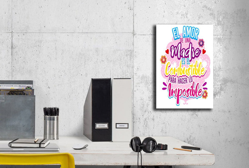 Vinilo Decorativo 60x90cm Frase El Amor De Una Madre Es