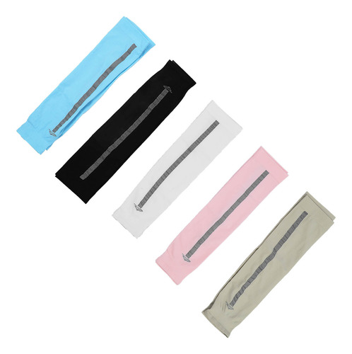 5 Pares De Mangas De Brazo De Seda De Hielo Protección