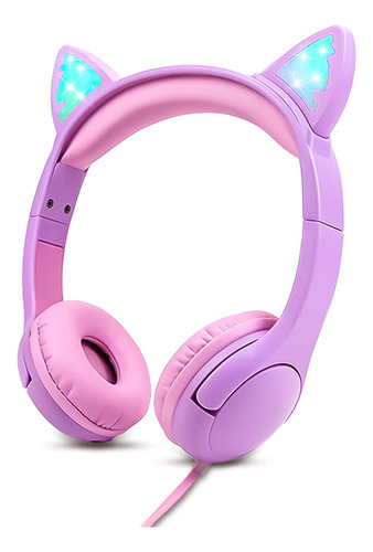 Olyre Kids Headphones, Safe 85db Control De Volumen Light Up