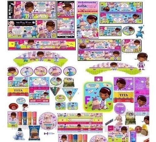 Kit Imprimible Candy Bar Doctora Juguetes Completo Modelo 1