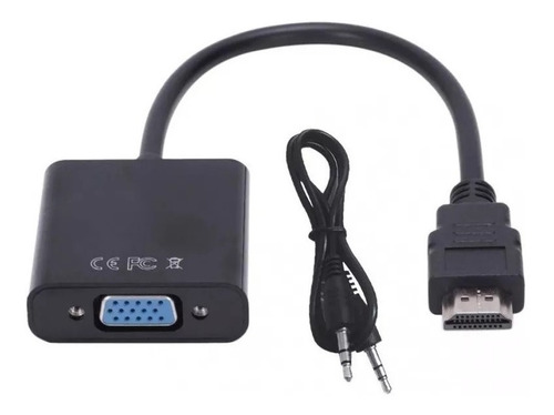 Cable Adaptador Hdmi A Vga + Audio Conversor Para Notebook