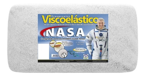 Imagem 1 de 2 de Travesseiro King Size Nasa Memory Forma 50x90cm Marcbrayn