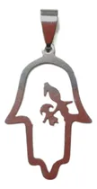Comprar Dije De Acero Quirúrgico Dijes Comar Mano De Fátima Calado Y Diseño De Madre E Hija - 3cm De Largo X 2.2cm De Alto - Plateado Pulido Por 4 Pack