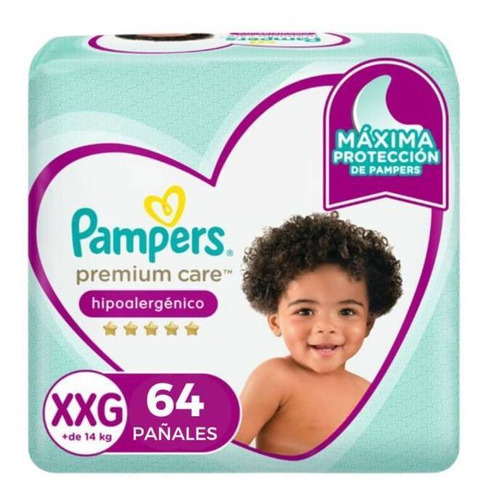 1 X 64un Pampers Premium Care Xxg Pañales De Bebés 