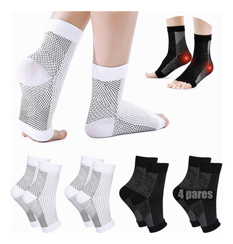 4par Deportiva Calcetines Compresion Alivia Fascitis Plantar