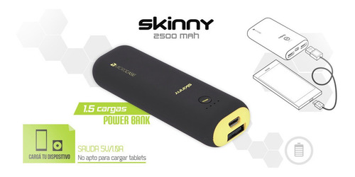 Cargador Portatil Microcase Skinny 2500mah Power Bank