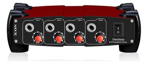 Amplificador De Audifonos 4 Canales Stereo Icon Neo Amp Color Negro