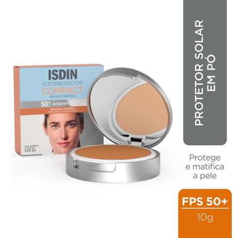 Protetor Solar Facial Pó Bronze Fps 50 10g Isdin
