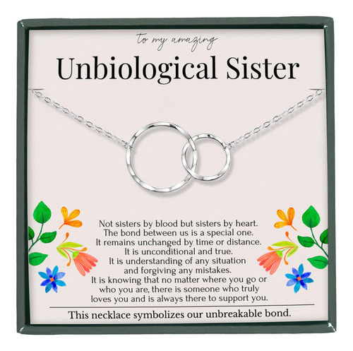 Collar De Hermana No Biológica Para Mujer, Joyería Sentiment