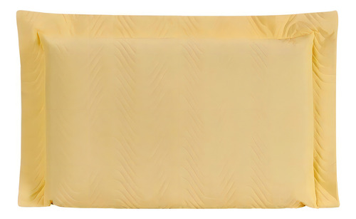 Soporte de almohada Percal de 180 hilos de Juma Trousseaux, color amarillo