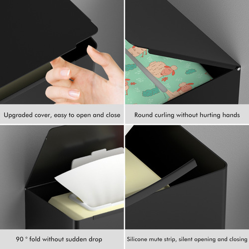 Soporte De Papel Para Inodoro Con Toallitas Húmedas Montado