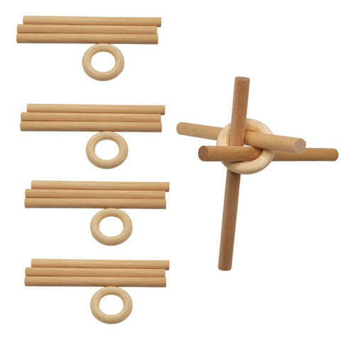 0 Soporte De Exhibición De Béisbol De Madera, 5 Uds.,