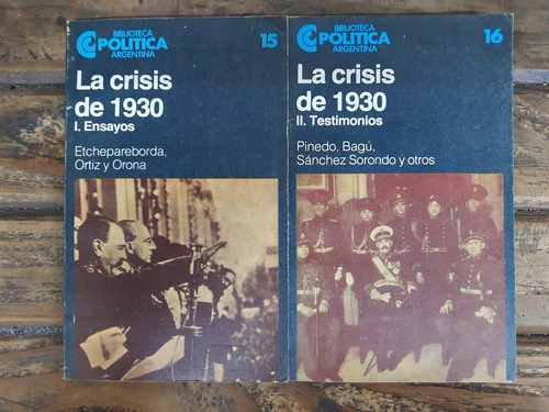 La Crisis De 1930 2tomos Etchepareborda Ortiz Otros Ed Ceal