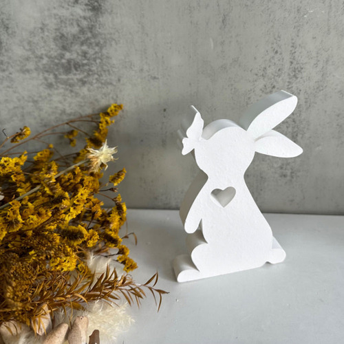 X Kissing Butterflys Rabbit Mold Enfeite De Coelho Gypsu 600