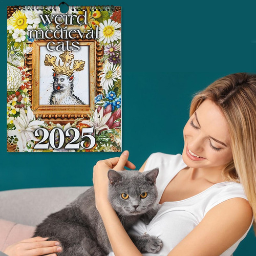 Calendario De Gato Medieval 2025 Calendario De Pared De Gato