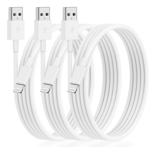 Paquete De 3 Cables De Carga Largos Para iPhone De 10 Pies C