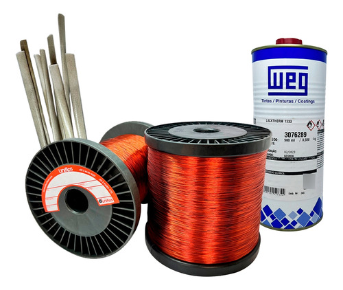 Kit Verniz 1l + Fio De Cobre Esmaltado 25 Awg Espaguete 6mm