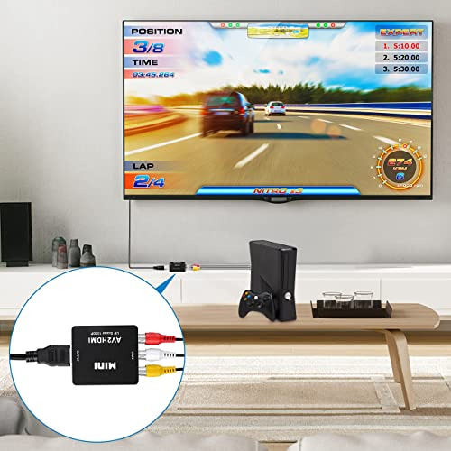 Convertidor De Rca A Hdmi, Adaptador De Rca A Hdmi Para Wii/
