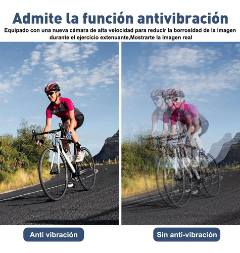 Cámara Deportiva Videocámara Sumergible 4k Doble Pantalla Hd